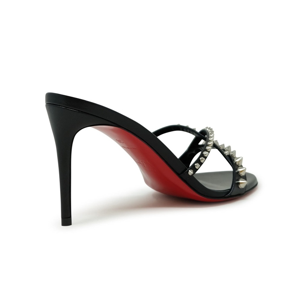CHRISTIAN LOUBOUTIN
Tatoosh Spikes 85mm Studded Leather Mules In Black 39.5